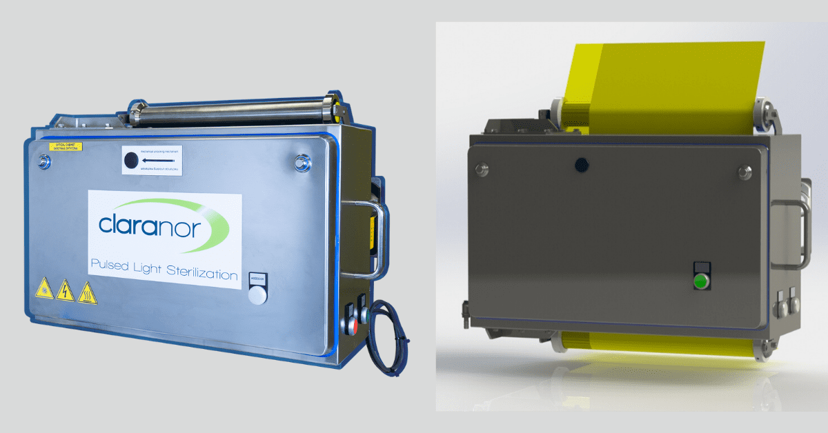 Film optical cabinet closed Pulsed light decontamination on Ketchup market, Claranor Pulsed Light decontamination on the ketchup market!