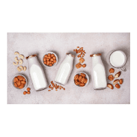 lait végétal beige