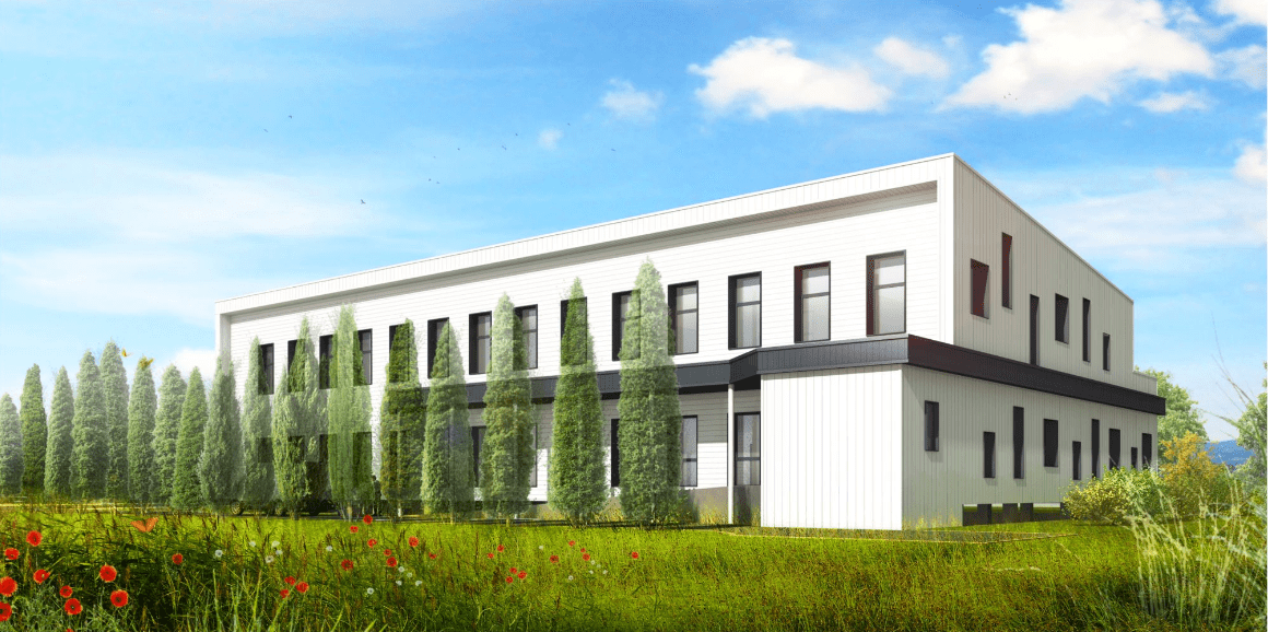 Bâtiment vue arrière , Pulsed Light Sterilisation, the new BDM Claranor buildings!