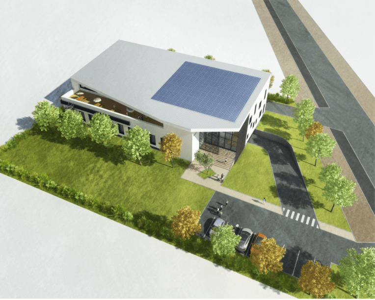 Bâtiment vue ciel , Pulsed Light Sterilisation, the new BDM Claranor buildings!