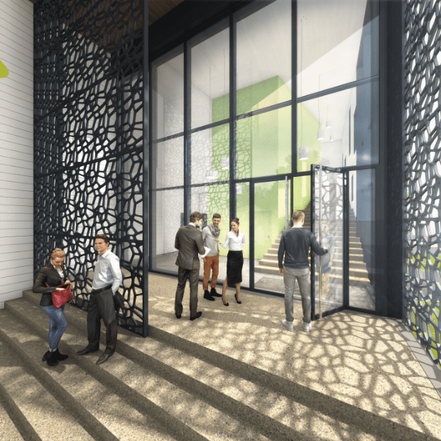 bâtiment vue entrée , Pulsed Light Sterilisation, the new BDM Claranor buildings!