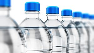 Row of plastic drink water bottles , Claranor Decontamination in Australia and New-Zealand!