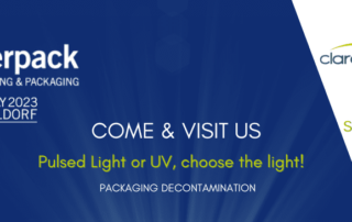 Décontamination d'emballages Claranor à Interpack, La décontamination d&#8217;emballages Claranor à Interpack, 4-10 Mai 2023