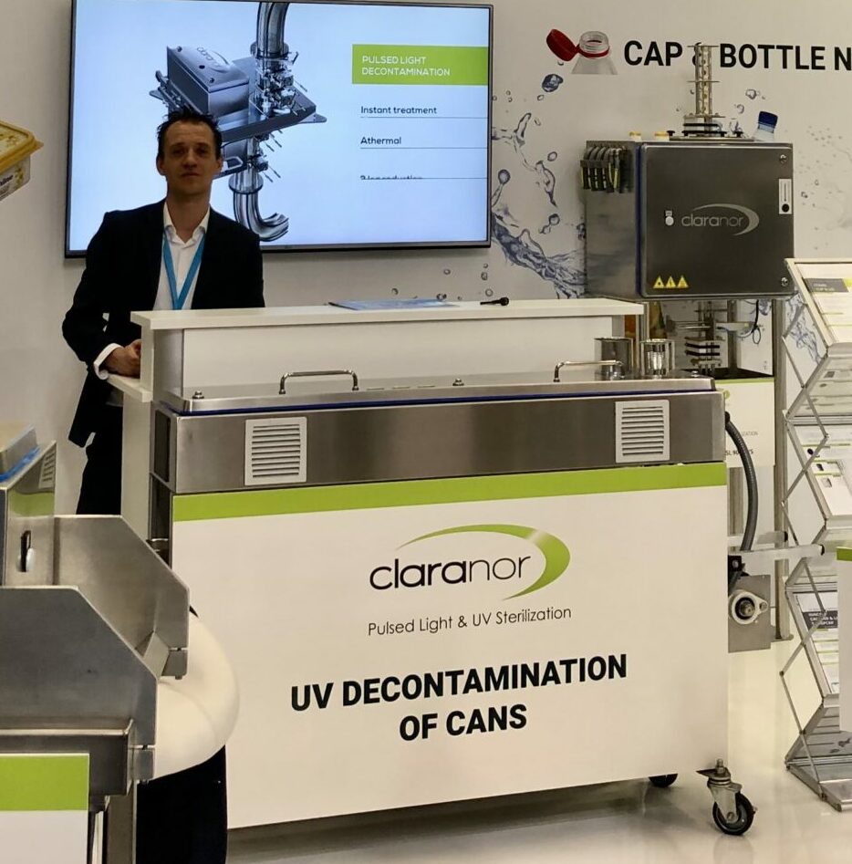 metal can decontamination anuga 2024 Claranor Pulsed light sterilization at Anuga Foodtec, ANUGA FOODTEC 2024 : une belle édition pour Claranor Lumière Pulsée et UV !