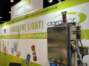 Claranor Pulsed light and UV decontamination Claranor decontaminatin machine on display