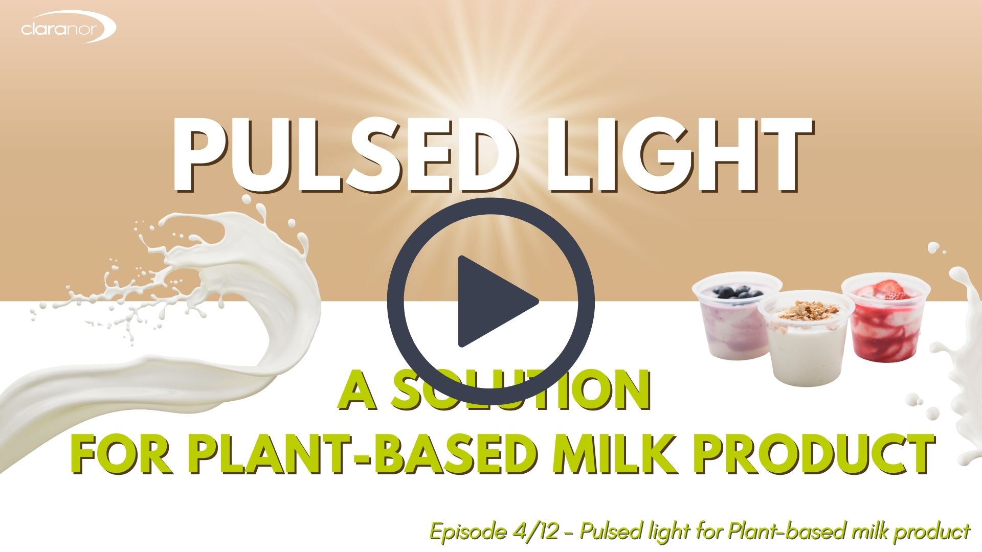 Décontamination par lumière pulsée pour produits au lait végétal, Décontamination par lumière pulsée pour les produits au lait végétal