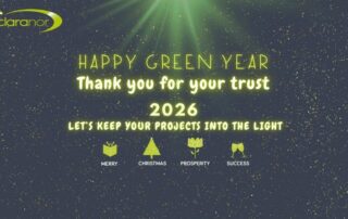Bonne et verte ann&eacute;e avec la Lumi&egrave;re Puls&eacute;e et les UV Claranor, Bonne ann&eacute;e 2026, une ann&eacute;e plus verte avec Claranor