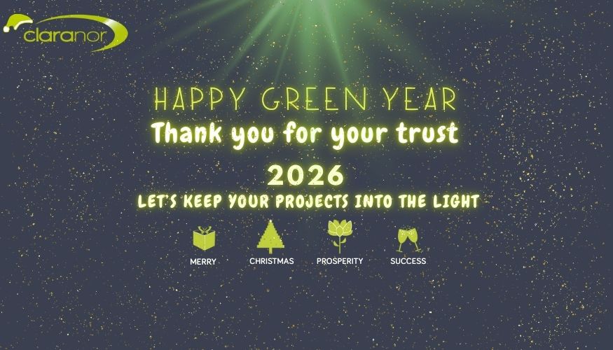 Bonne et verte ann&eacute;e avec la Lumi&egrave;re Puls&eacute;e et les UV Claranor, Bonne ann&eacute;e 2026, &eacute;clairons ensemble une ann&eacute;e plus verte avec Claranor
