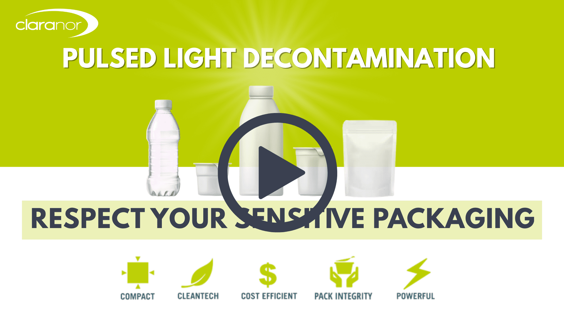 Claranor pulsed light packaging integrity, Claranor Pulsed Light : the solution for your Sensitive Packaging